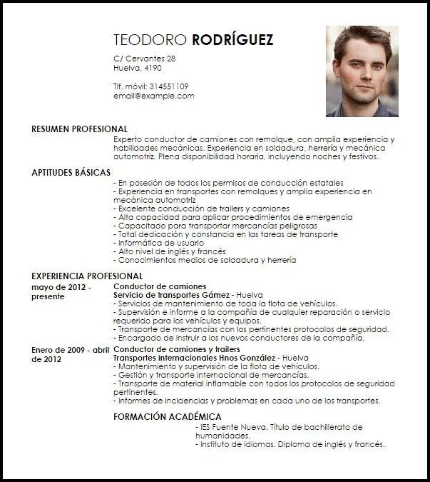 Curriculum Vitae para Camioneros: Guía Completa para Conseguir Empleo - Cuál es el mejor formato para un currículum para un conductor de camión curriculum vitae para camioneros - Cuál es el mejor formato para un currículum para un conductor de camión