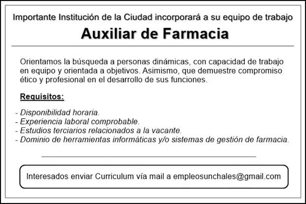buscar trabajo de auxiliar de farmacia sin dejar curriculum - Dónde puede trabajar un asistente de farmacia